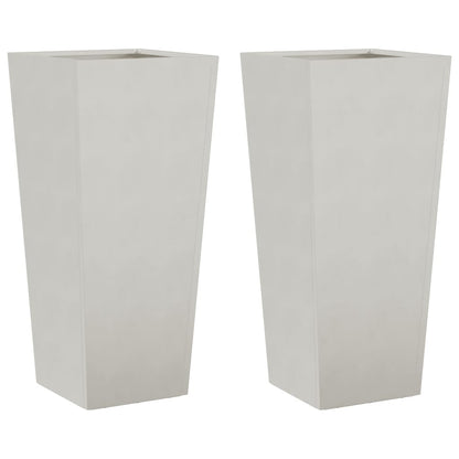 Fioriere da Giardino 2 pz 35x35x75 cm in Acciaio Inox