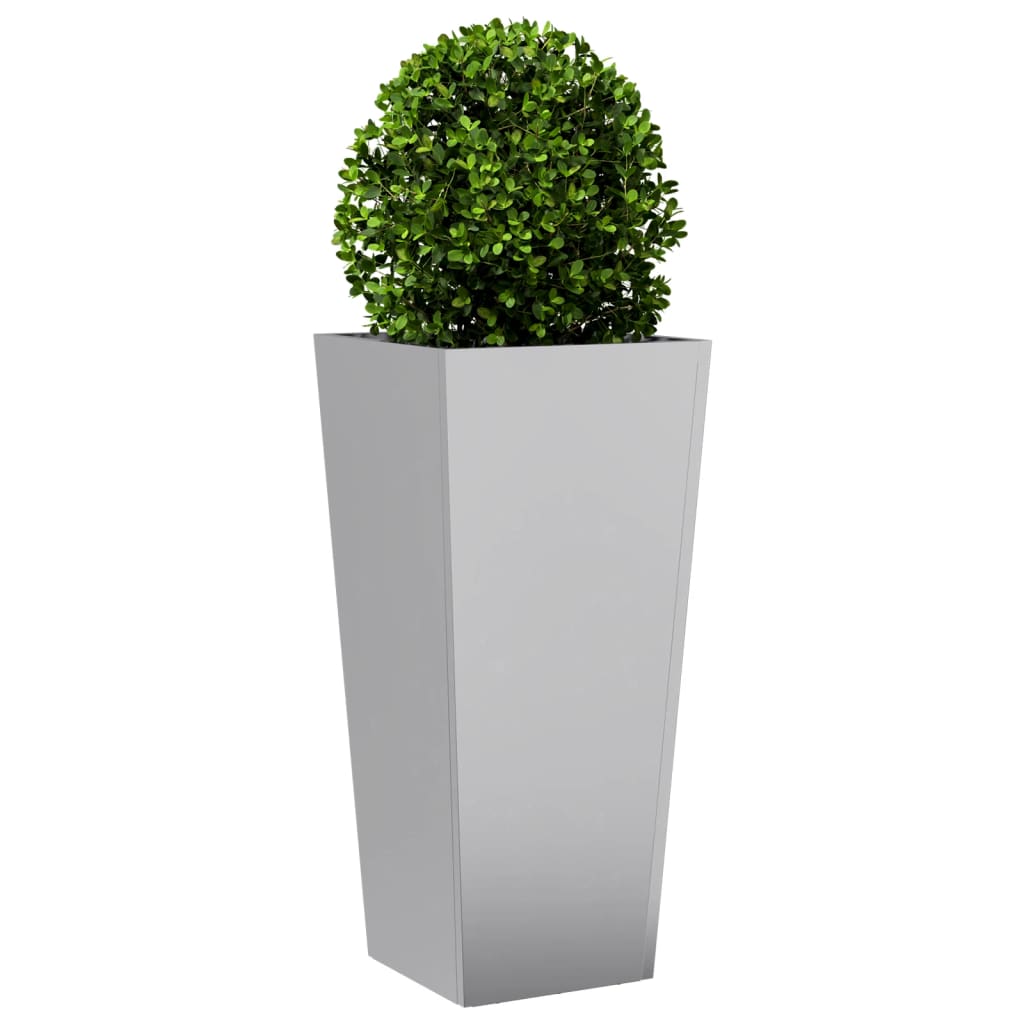 Fioriere da Giardino 2 pz 35x35x75 cm in Acciaio Zincato