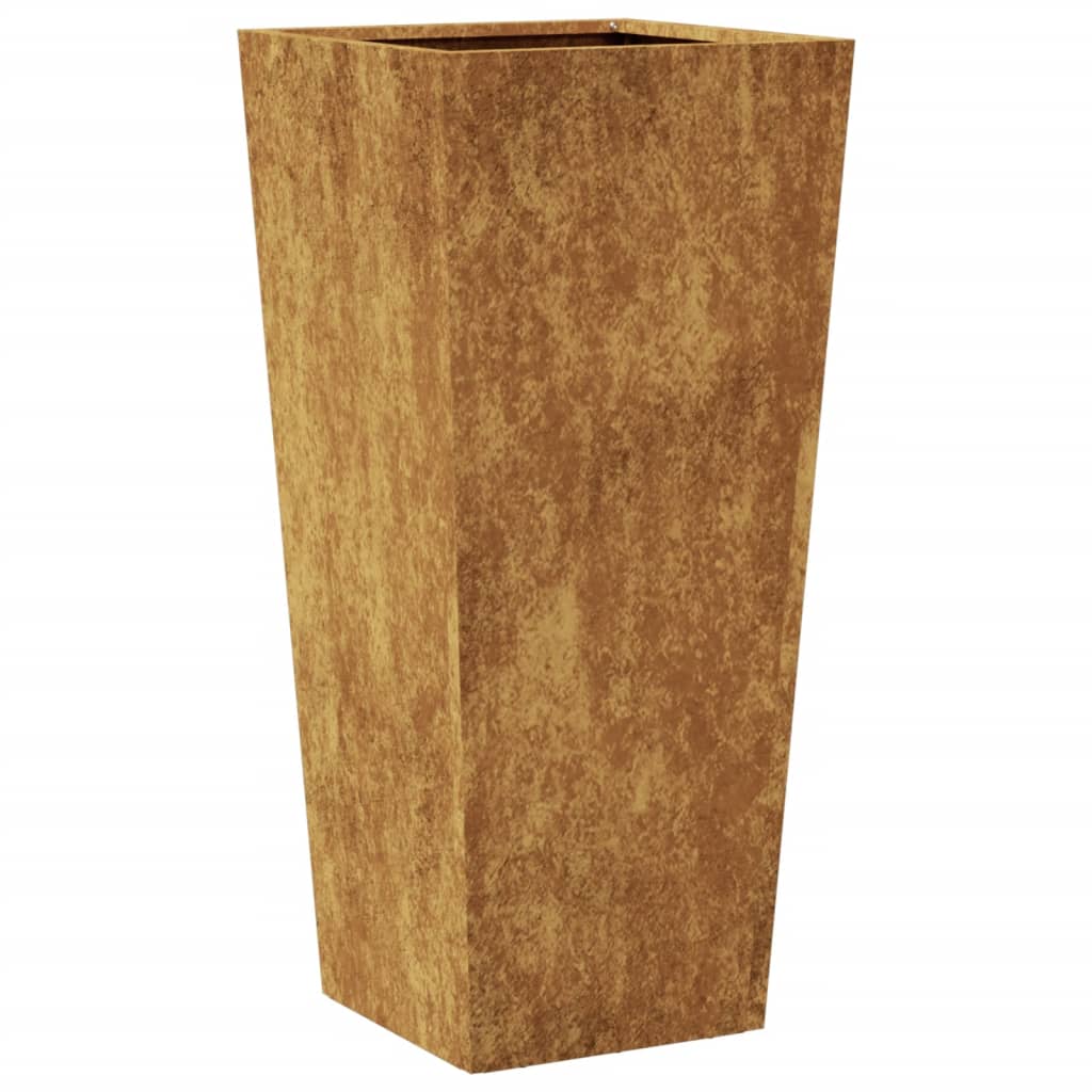Fioriera da Giardino 35x35x75 cm in Acciaio Corten