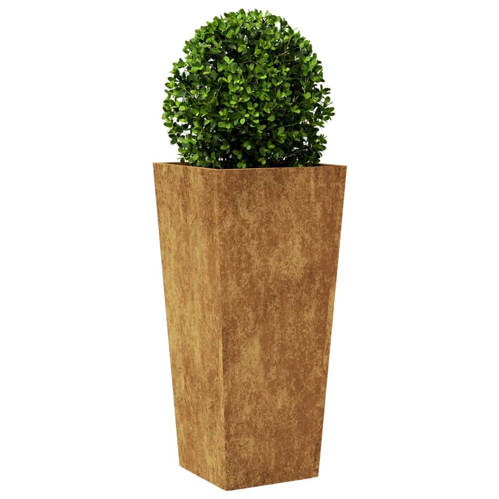 Fioriera da Giardino 35x35x75 cm in Acciaio Corten