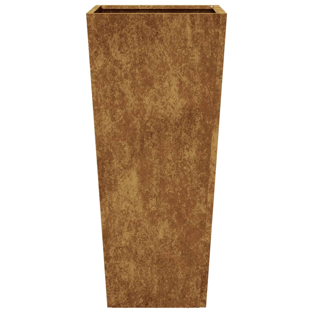 Fioriera da Giardino 35x35x75 cm in Acciaio Corten