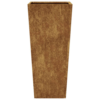 Fioriera da Giardino 35x35x75 cm in Acciaio Corten