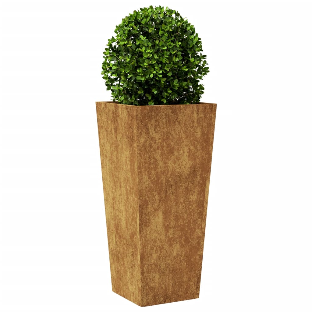 Fioriere da Giardino 2 pz 35x35x75 cm in Acciaio Corten