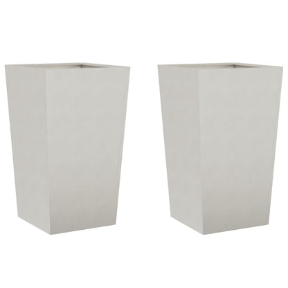 Fioriere da Giardino 2 pz 45x45x75 cm in Acciaio Inox