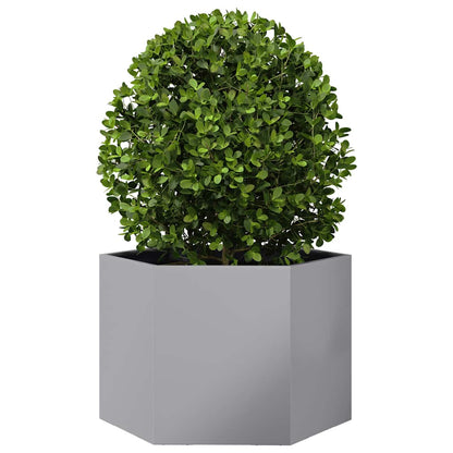 Fioriera Esagono 69x60x45 cm in Acciaio Zincato
