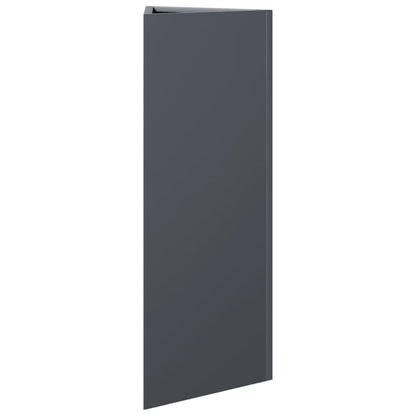 Fioriera da Giardino Antracite Triangolare 30x26x75 cm Acciaio