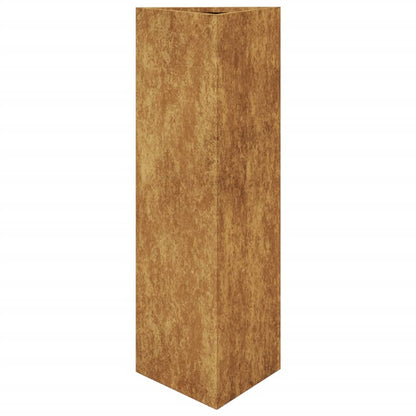 Fioriera da Giardino Triangolare 30x26x75 cm in Acciaio Corten