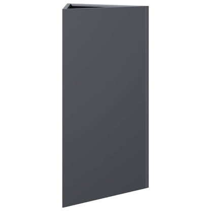 Fioriera Antracite Triangolare 40x34,5x70 cm in Acciaio