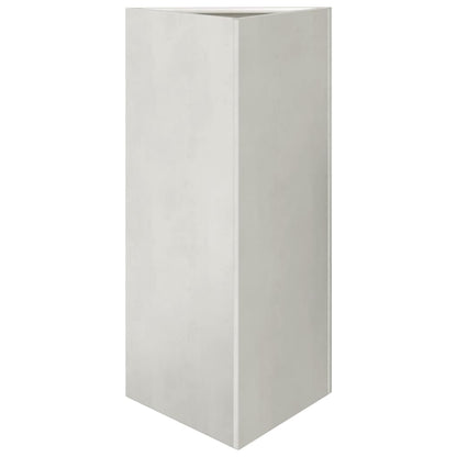 Fioriera da Giardino Triangolare 40x34,5x70 cm in Acciaio Inox
