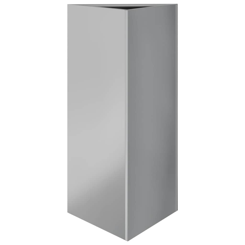 Fioriera da Giardino Triangolare 40x40x75 cm Acciaio Zincato