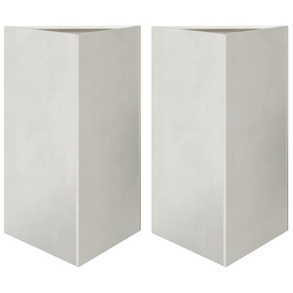 Fioriere da Giardino 2 pz Triangolari 50x43x75 cm Acciaio Inox
