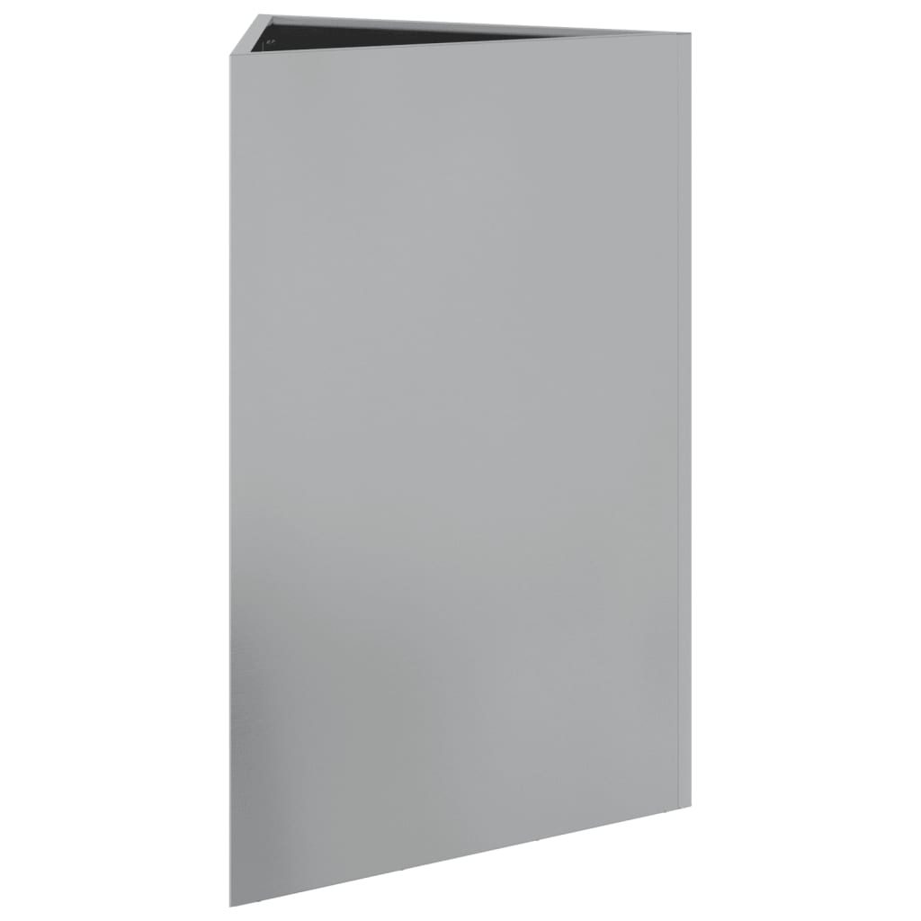 Fioriera da Giardino Triangolare 50x43x75 cm Acciaio Zincato
