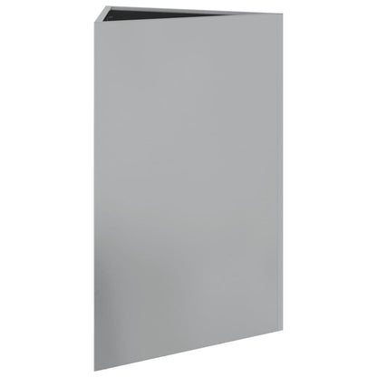 Fioriera da Giardino Triangolare 50x43x75 cm Acciaio Zincato