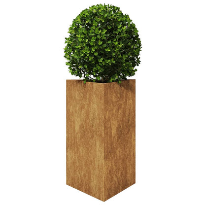 Fioriere da Giardino 2 pz Triangolari 50x43x75cm Acciaio Corten