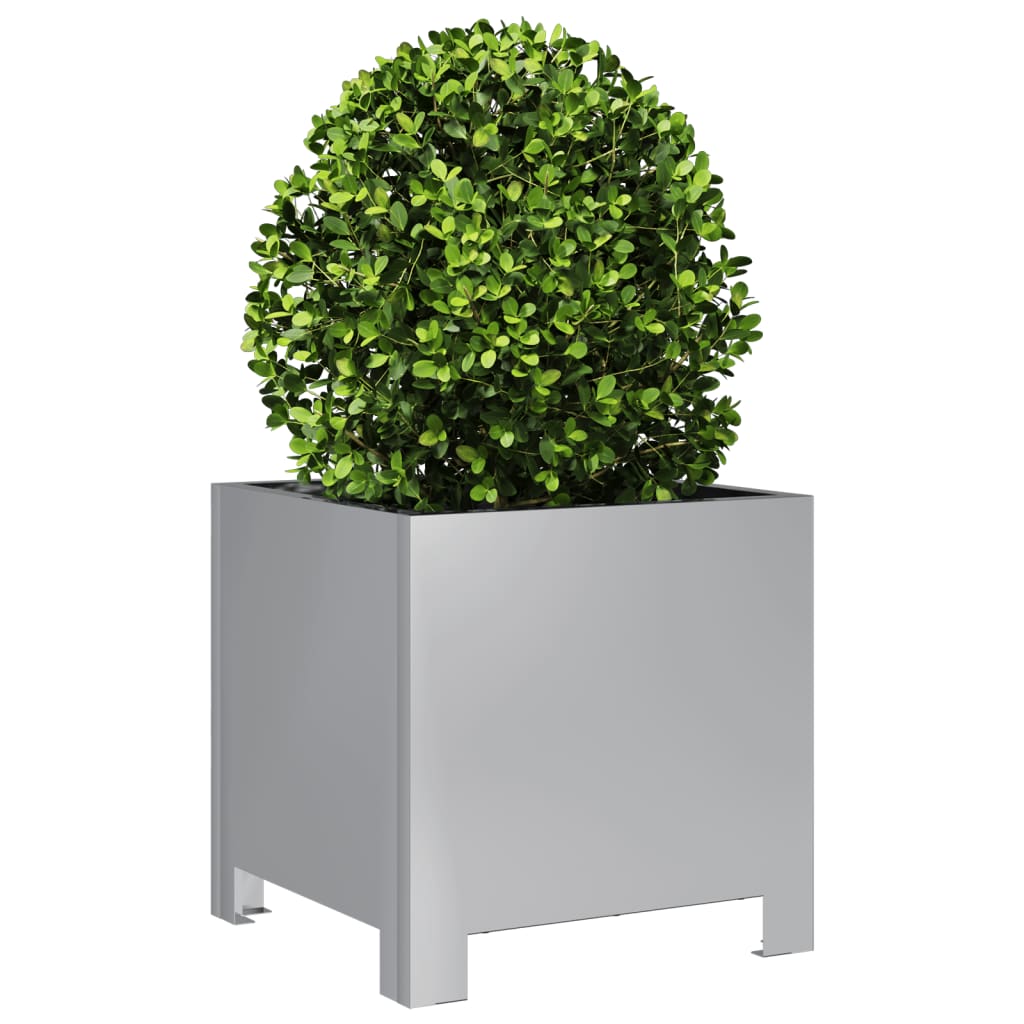 Fioriera da Giardino 30x30x30 cm Acciaio Zincato