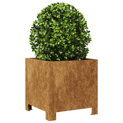 Fioriera da Giardino 30x30x30 cm in Acciaio Corten