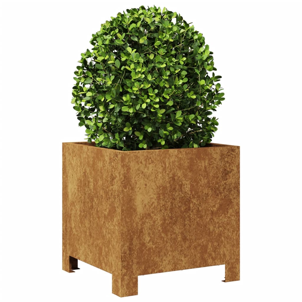 Fioriere da Giardino 2 pz 30x30x30 cm in Acciaio Corten