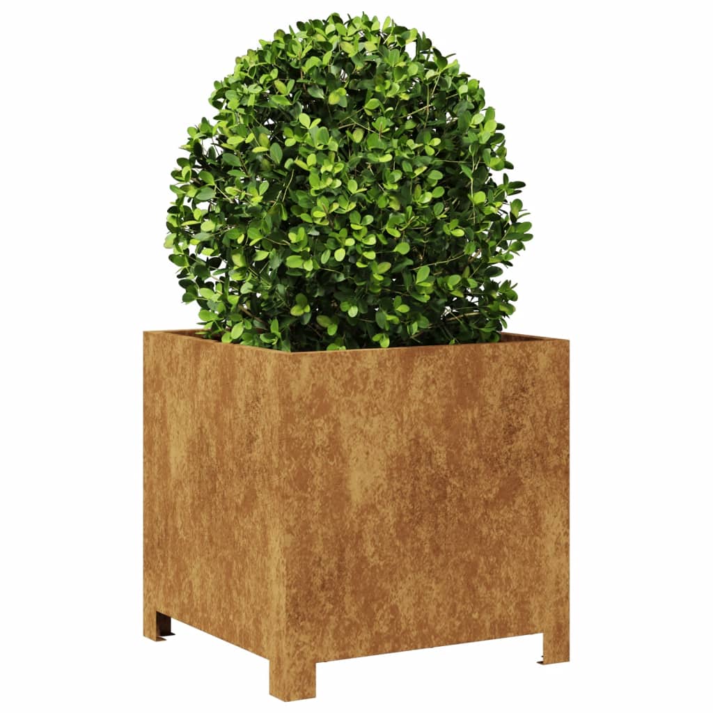 Fioriera da Giardino 40x40x40 cm in Acciaio Corten