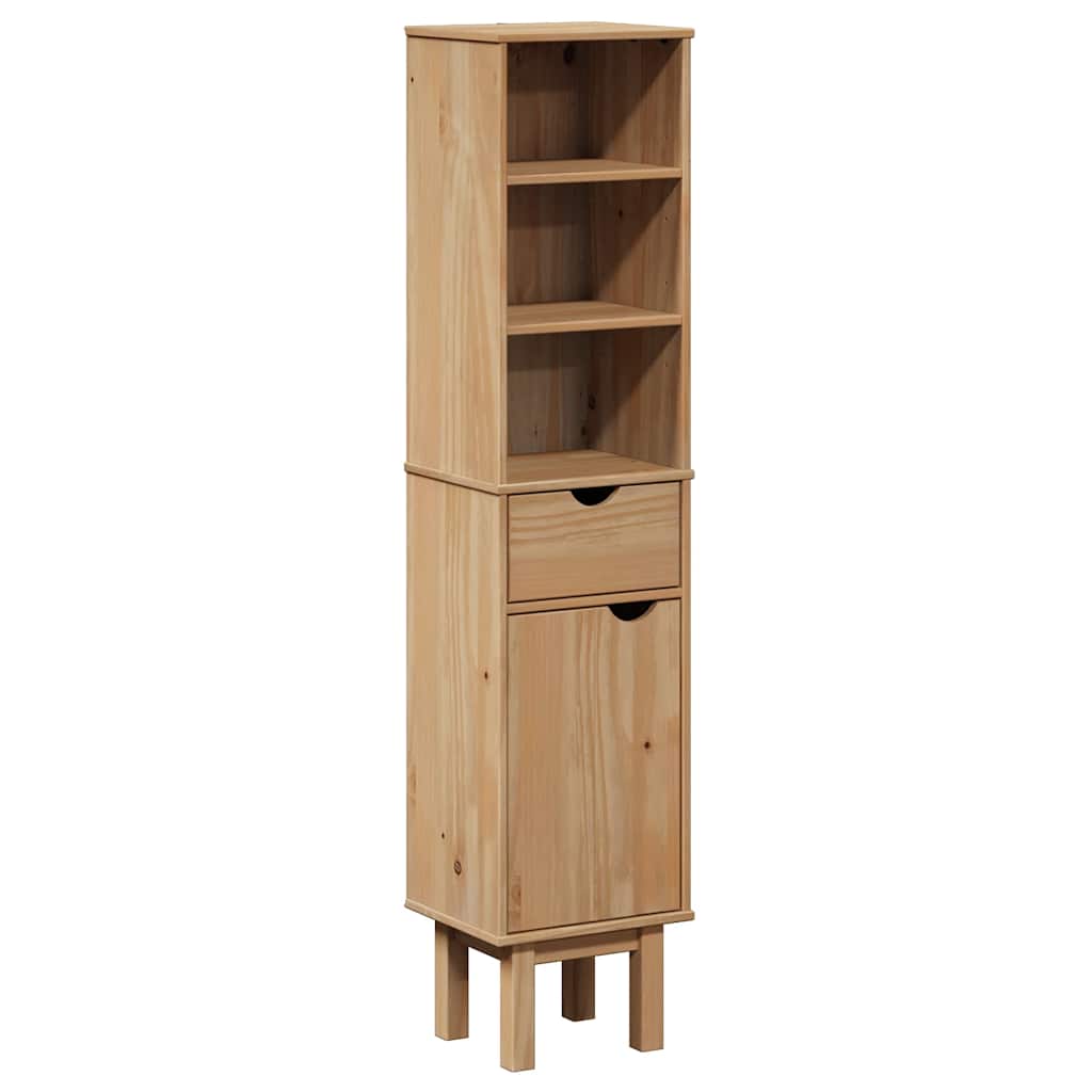 Mobile da Bagno OTTA 35x30x159 cm in Legno Massello di Pino