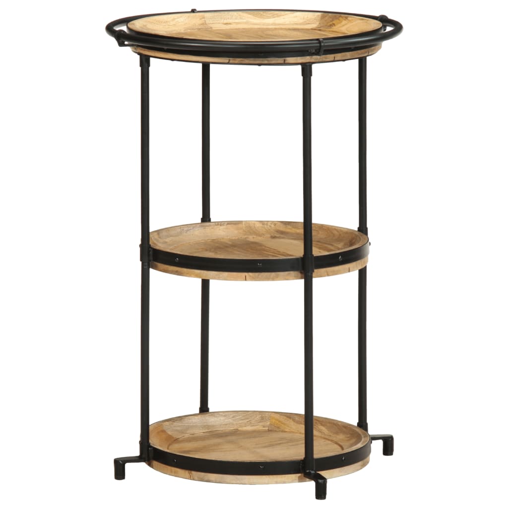 Tavolino da Salotto Ã˜55x83 cm in Legno Massello di Mango