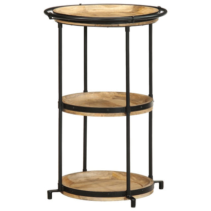 Tavolino da Salotto Ã˜55x83 cm in Legno Massello di Mango
