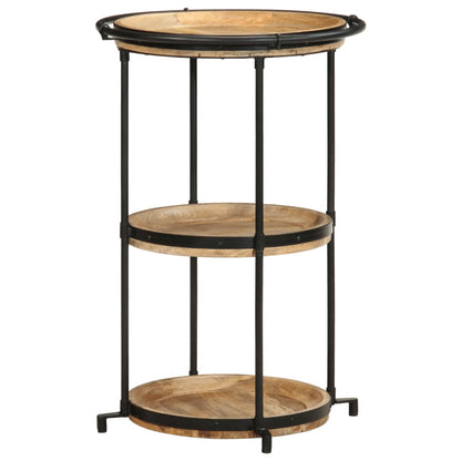 Tavolino da Salotto Ã˜55x83 cm in Legno Massello di Mango