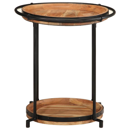 Tavolino Ã˜55x60 cm in Legno Massello di Acacia
