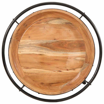 Tavolino Ã˜55x60 cm in Legno Massello di Acacia