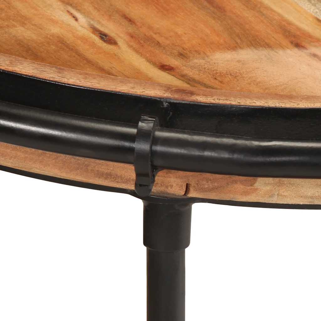 Tavolino Ã˜55x60 cm in Legno Massello di Acacia