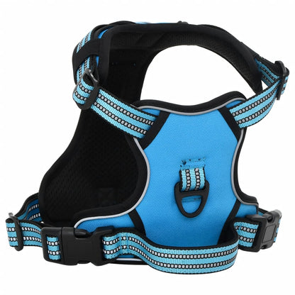 Pettorina per Cani con Strisce Riflettenti Regolabile Blu S