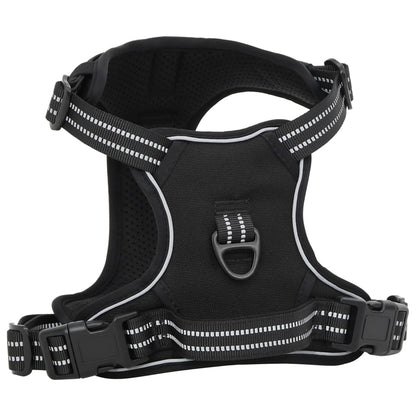 Pettorina per Cani con Strisce Riflettenti Regolabile Nera XL