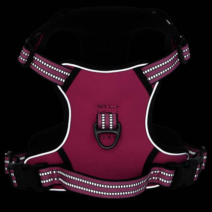Pettorina per Cani con Strisce Riflettenti Regolabile Rosa XL