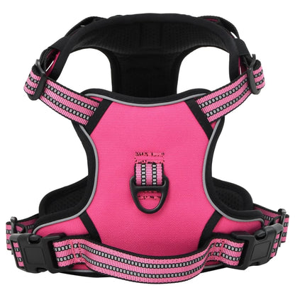Pettorina per Cani con Guinzaglio e Collare Regolabile Rosa M