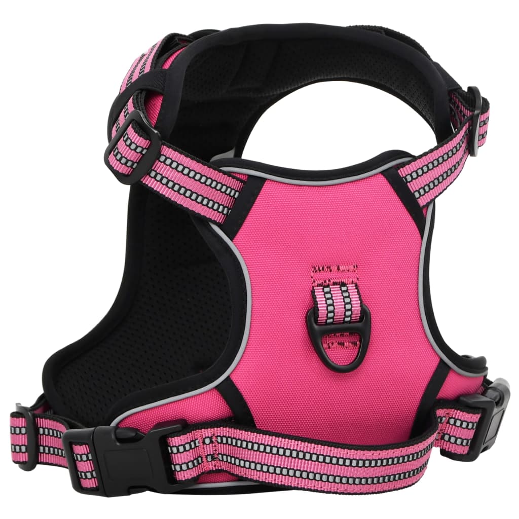 Pettorina per Cani con Guinzaglio e Collare Regolabile Rosa M