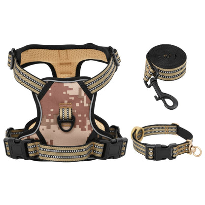 Pettorina Cani Guinzaglio Collare Regolabile Marrone XL
