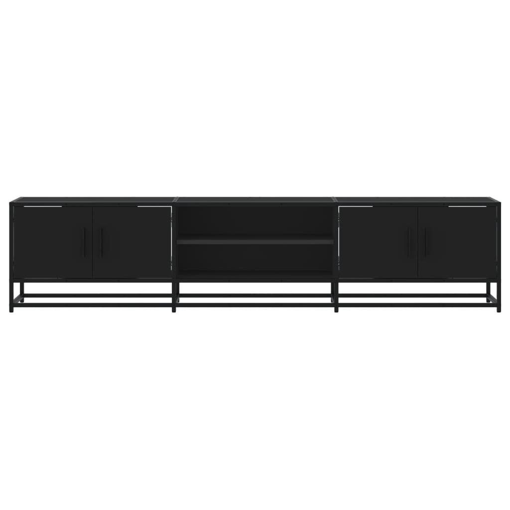 Mobile Porta TV Nero 180x35x41 cm in Truciolato