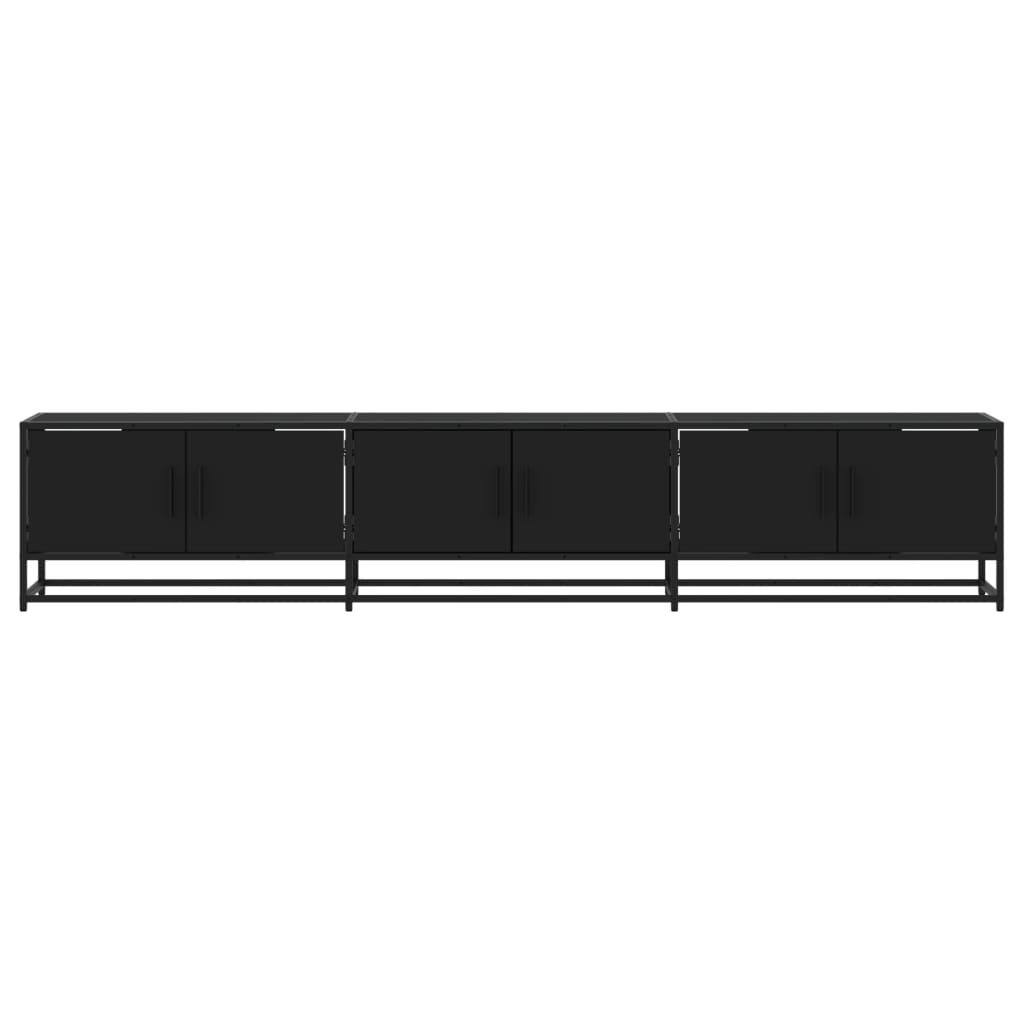 Mobile Porta TV Nero 210x35x41 cm in Truciolato
