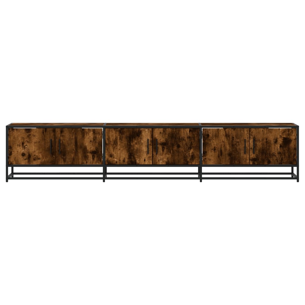 Mobile TV Rovere Fumo 210x35x41 cm in Truciolato