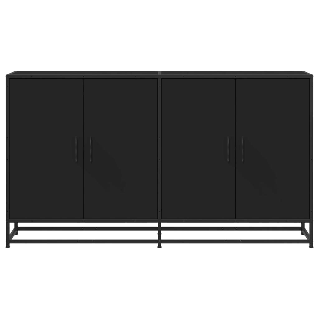 Credenza Nera 134x35x76 cm in Truciolato