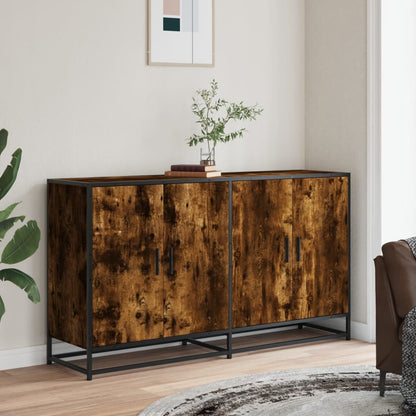 Credenza Rovere Fumo 134x35x76 cm in Truciolato