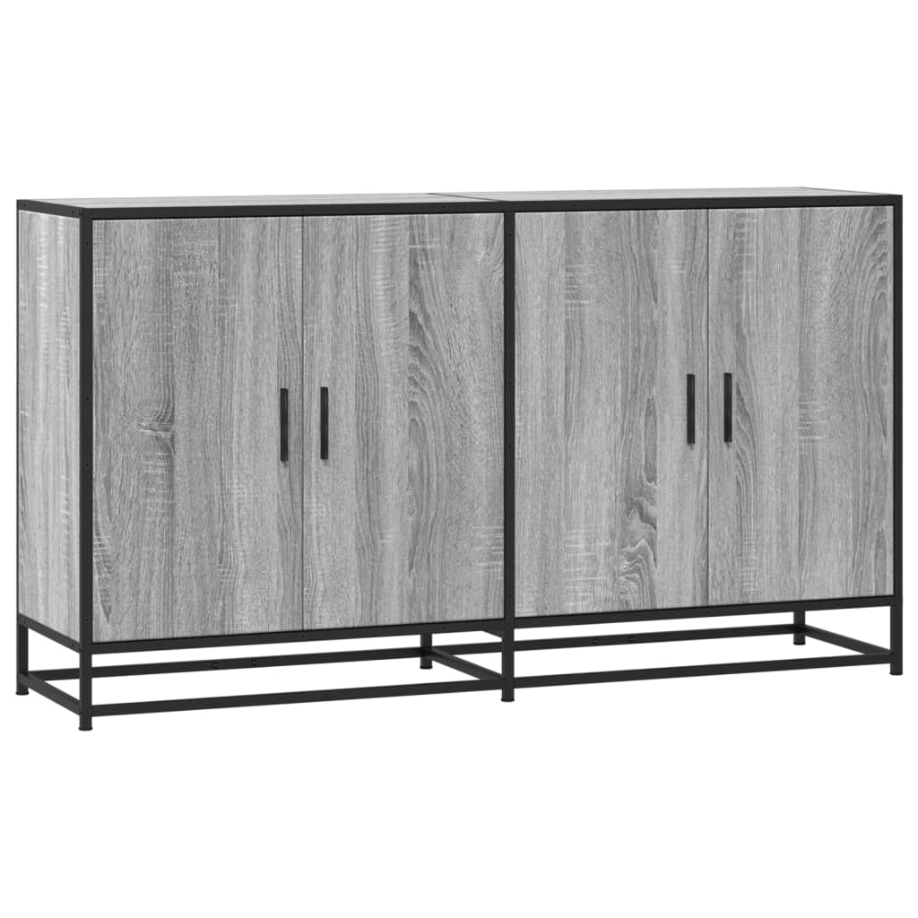 Credenza Grigio Sonoma 134x35x76 cm in Truciolato