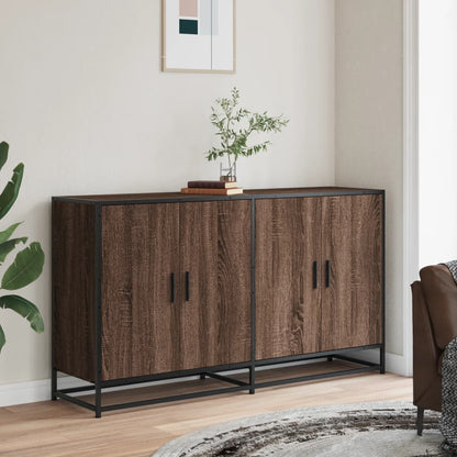 Credenza Rovere Marrone 134x35x76 cm in Truciolato