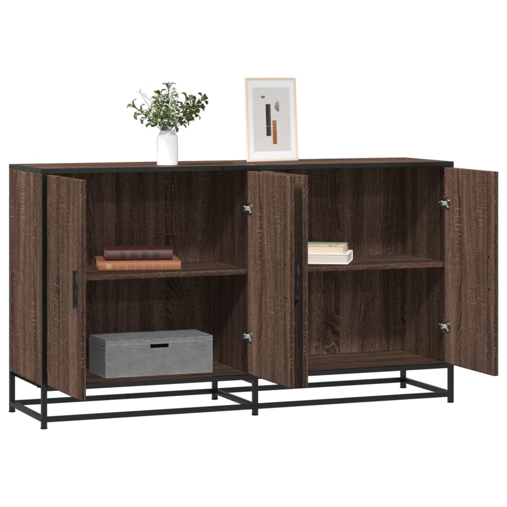 Credenza Rovere Marrone 134x35x76 cm in Truciolato
