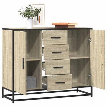 Credenza Rovere Sonoma 92x35x76 cm in Legno Multistrato
