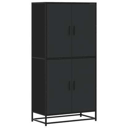 Credenza Nera 68x35x139 cm in Truciolato