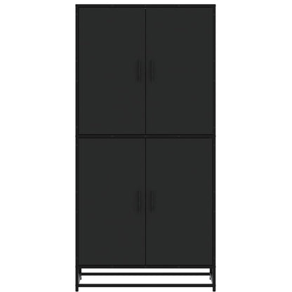 Credenza Nera 68x35x139 cm in Truciolato