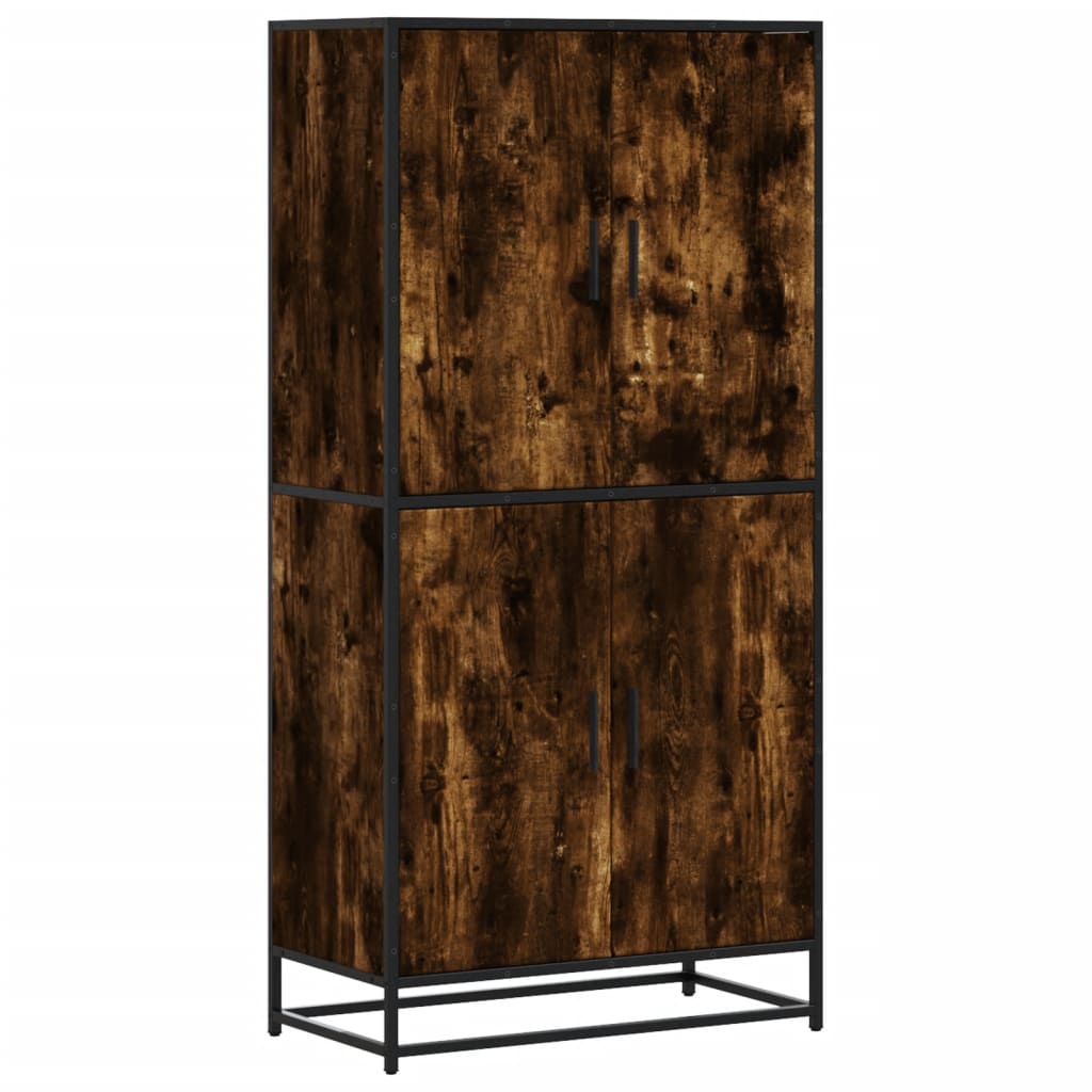 Credenza Rovere Fumo 68x35x139 cm in Truciolato