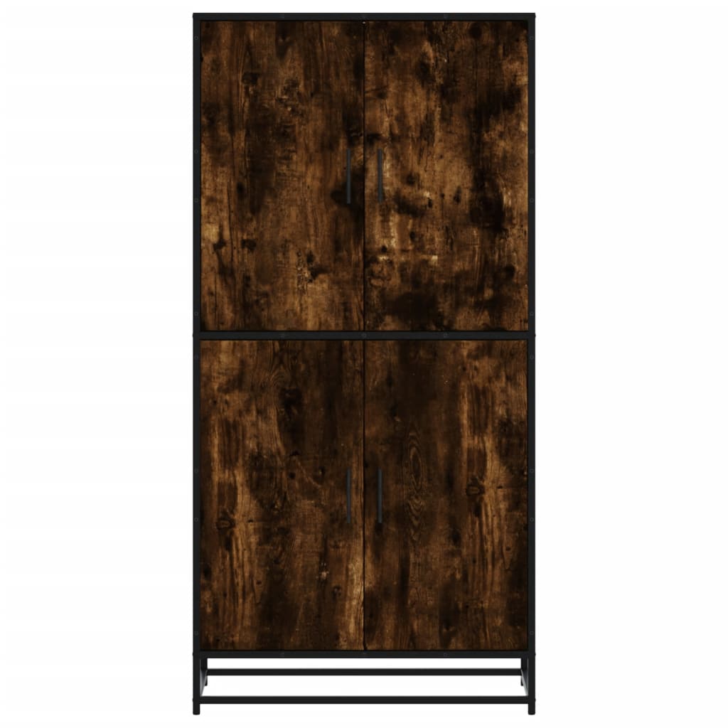 Credenza Rovere Fumo 68x35x139 cm in Truciolato