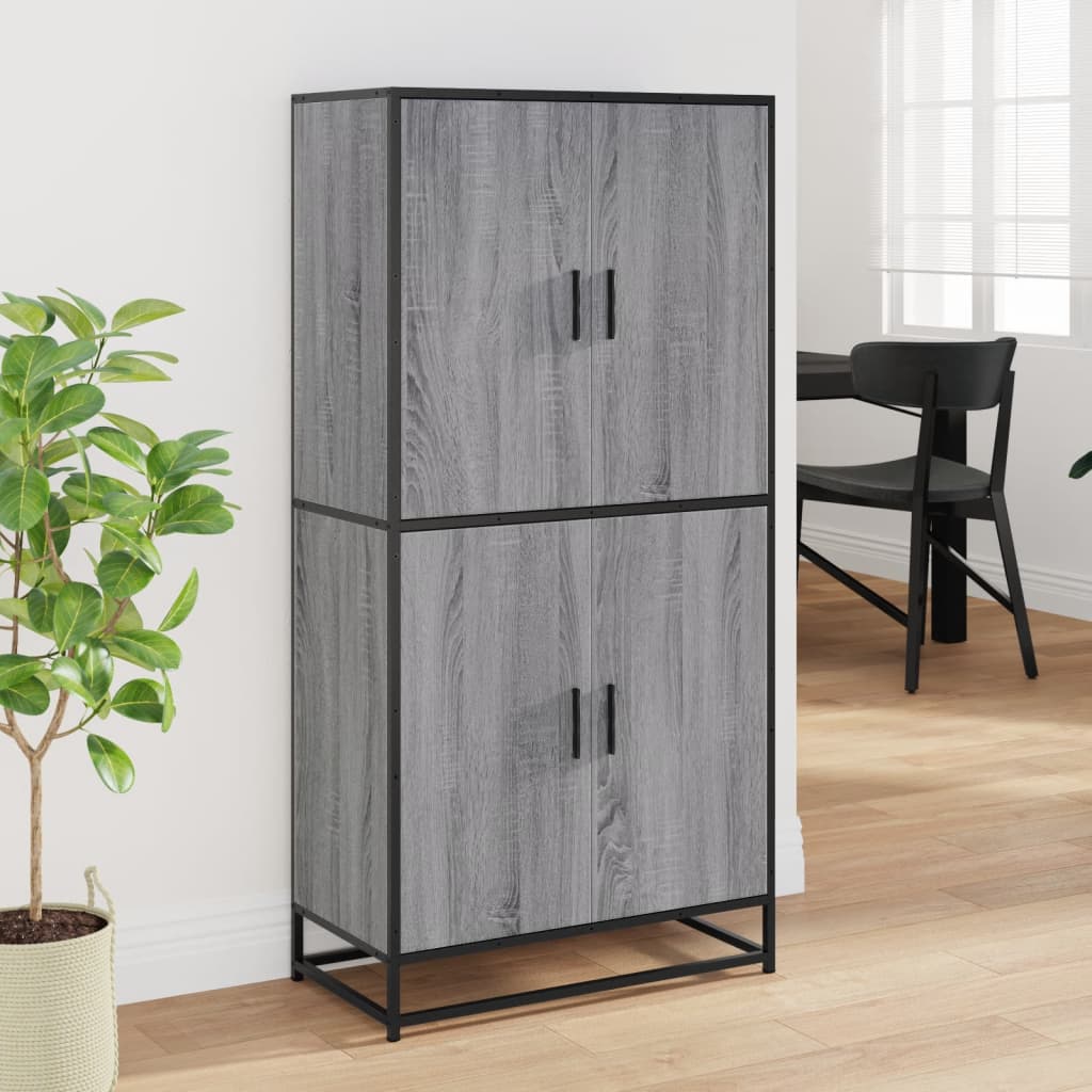 Credenza Grigio Sonoma 68x35x139 cm in Truciolato