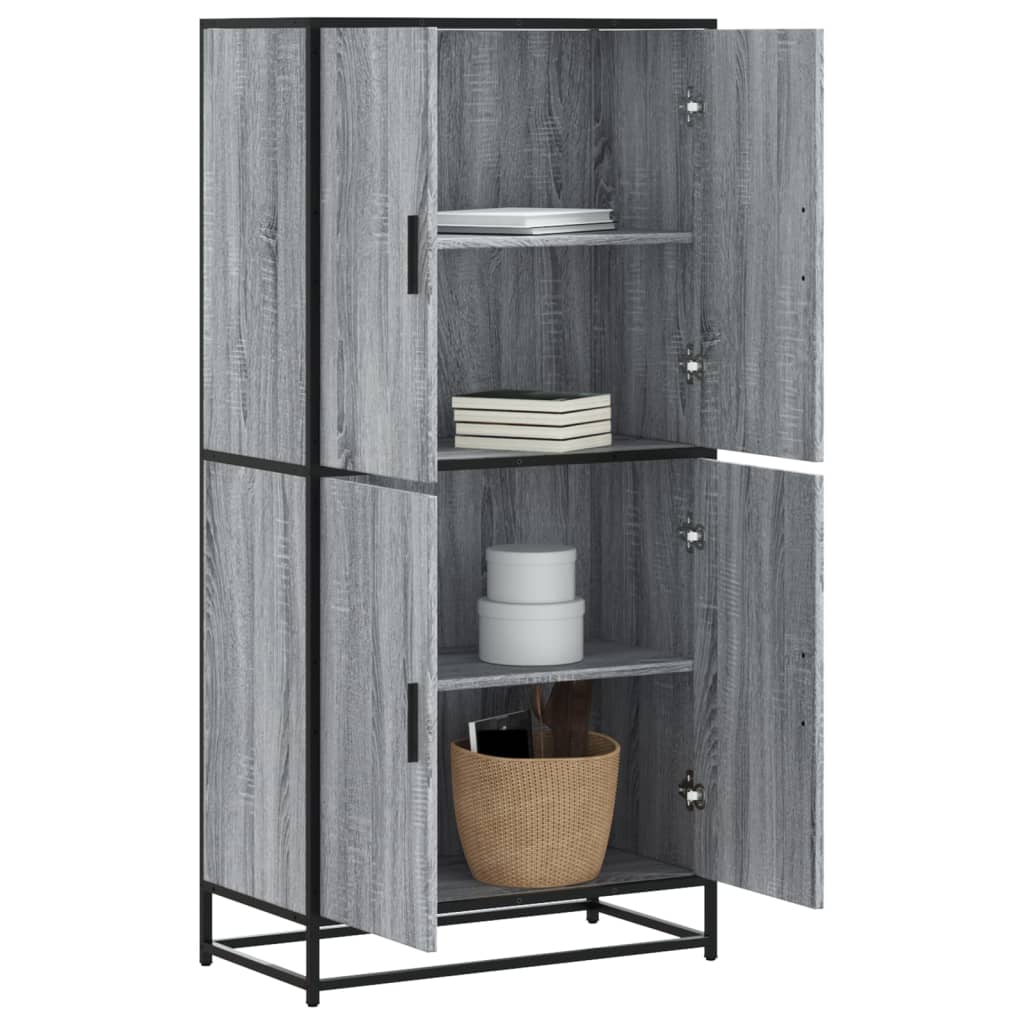 Credenza Grigio Sonoma 68x35x139 cm in Truciolato